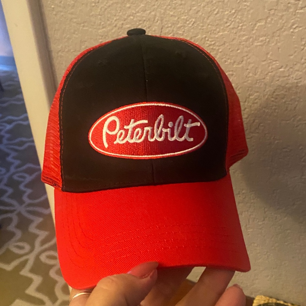 Peterbilt Red and Black Trucker Hat
